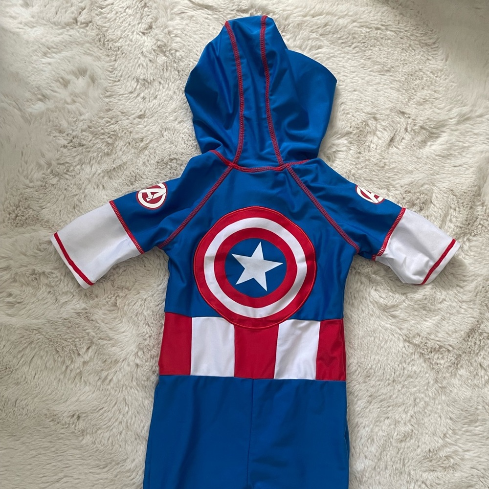 Captain America Rash Guard Onesie